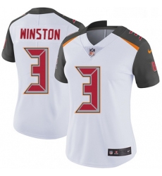 Womens Nike Tampa Bay Buccaneers 3 Jameis Winston White Vapor Untouchable Limited Player NFL Jersey