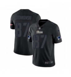 Mens Nike New England Patriots 87 Rob Gronkowski Limited Black Rush Impact NFL Jersey