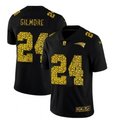 New England Patriots 24 Stephon Gilmore Men Nike Leopard Print Fashion Vapor Limited NFL Jersey Black