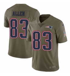 Nike Patriots #83 Dwayne Allen Olive Mens Stitched NFL Limited 2017 Salute To Service Jersey