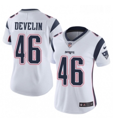 Womens Nike New England Patriots 46 James Develin White Vapor Untouchable Limited Player NFL Jersey