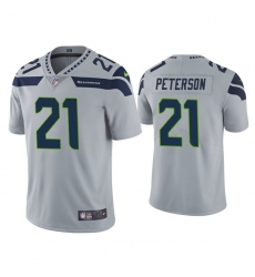 Men Seattle Seahawks 21 Adrian Peterson Grey Vapor Untouchable Limited Stitched Jersey