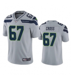 Men Seattle Seahawks 67 Charles Cross Navy Vapor Untouchable Limited Stitched jersey