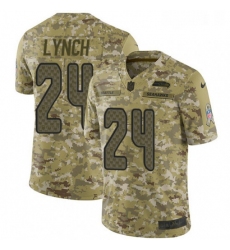 Mens Nike Seattle Seahawks 24 Marshawn Lynch Limited Camo 2018 Salute to Service NFL Jersey