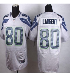 New Seattle Seahawks #80 Steve Largent Grey Alternate Men Stitched NFL Elite Jersey