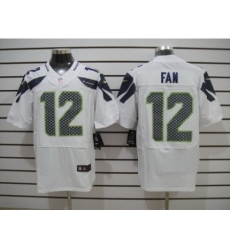 Nike Seattle Seahawks 12 Fan White Elite NFL Jersey