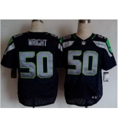 Nike Seattle Seahawks 50 K.J. Wright Blue Elite NFL Jersey