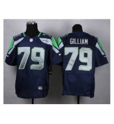 Nike Seattle Seahawks 79 Garry Gilliam blue Elite NFL Jersey