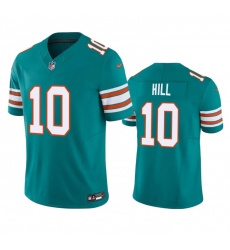 Men Miami Dolphins 10 Tyreek Hill Aqua 2023 F U S E Vapor Limited Stitched Football Jersey