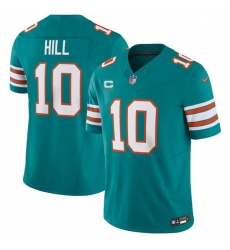 Men Miami Dolphins 10 Tyreek Hill Aqua F U S E Alternate With 3 Star C Patch Vapor Limited Stitched Football Jersey