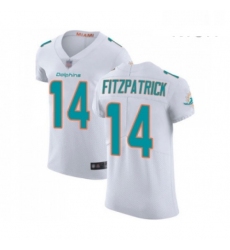 Mens Miami Dolphins 14 Ryan Fitzpatrick White Vapor Untouchable Elite Player Football Jersey