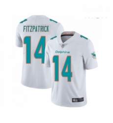 Mens Miami Dolphins 14 Ryan Fitzpatrick White Vapor Untouchable Limited Player Football Jersey