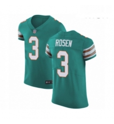 Mens Miami Dolphins 3 Josh Rosen Aqua Green Alternate Vapor Untouchable Elite Player Football Jersey