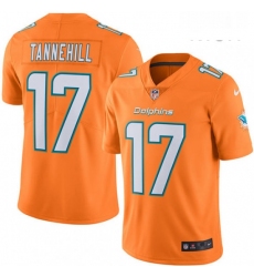 Mens Nike Miami Dolphins 17 Ryan Tannehill Limited Orange Rush Vapor Untouchable NFL Jersey