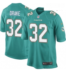 Mens Nike Miami Dolphins 32 Kenyan Drake Game Aqua Green Team Color NFL Jersey