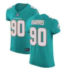 Nike Dolphins #90 Charles Harris Aqua Green Team Color Mens Stitched NFL Vapor Untouchable Elite Jersey