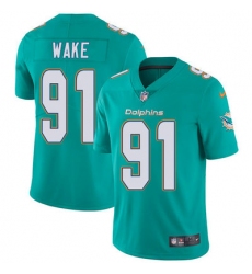 Nike Dolphins #91 Cameron Wake Aqua Green Team Color Mens Stitched NFL Vapor Untouchable Limited Jersey