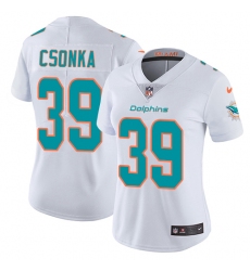 Nike Dolphins #39 Larry Csonka White Womens Stitched NFL Vapor Untouchable Limited Jersey