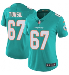 Nike Dolphins #67 Laremy Tunsil Aqua Green Team Color Womens Stitched NFL Vapor Untouchable Limited Jersey