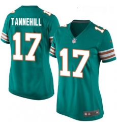 Womens Nike Miami Dolphins 17 Ryan Tannehill Game Aqua Green Alternate NFL Jersey