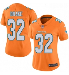 Womens Nike Miami Dolphins 32 Kenyan Drake Limited Orange Rush Vapor Untouchable NFL Jersey