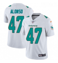 Youth Nike Miami Dolphins 47 Kiko Alonso Elite White NFL Jersey