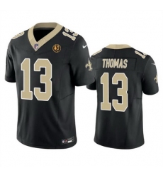 Men New Orleans Saints 13 Michael Thomas Black 2023 F U S E  With John Madden Patch Vapor Limited Stitched Football Jersey