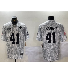 Men New Orleans Saints 41 Alvin Kamara 2024 F U S E Arctic Camo Salute To Service Limited Stitched Football Jersey