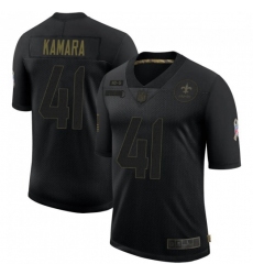 Men New Orleans Saints 41 Alvin Kamara Black Salute To Service Limited Jersey