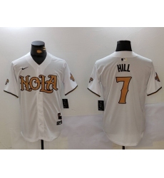 Men New Orleans Saints 7 Taysom Hill White Cool Base Stitched Baseball Jersey