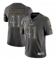 Mens Nike New Orleans Saints 41 Alvin Kamara Gray Static Vapor Untouchable Limited NFL Jersey