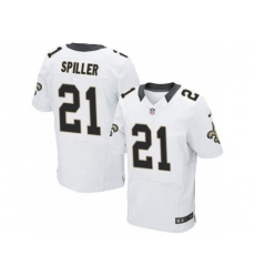 Nike New Orleans Saints 21 C.J. Spiller White Elite NFL Jersey