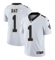 Nike Saints #1 Who Dat White Mens Stitched NFL Vapor Untouchable Limited Jersey