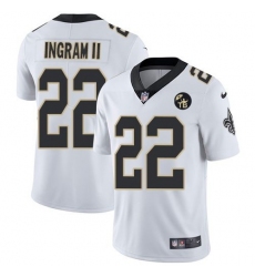 Nike Saints 22 Mark Ingram II White With Tom Benson Patch Vapor Untouchable Limited Jersey