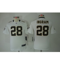 Nike Youth New Orleans Saints #28 Ingram White Limited Jerseys