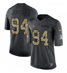 Youth Nike New Orleans Saints 94 Cameron Jordan Limited Black 2016 Salute to Service NFL Jersey