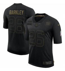 Men's New York Giants #26 Saquon Barkley Black Nike 2020 Salute To Service Limited Jersey