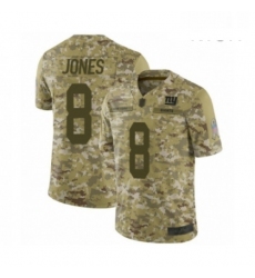 Mens New York Giants 8 Daniel Jones Limited Camo 2018 Salute to Service Football Jersey