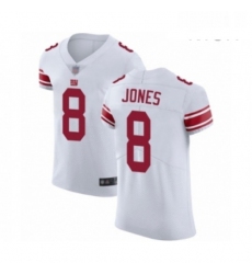 Mens New York Giants 8 Daniel Jones White Vapor Untouchable Elite Player Football Jersey