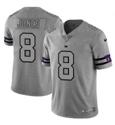 Nike Giants 8 Daniel Jones 2019 Gray Gridiron Gray Vapor Untouchable Limited Jersey