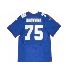 Nike New York Giants 75 Bryant Browning Blue Elite NFL Jersey