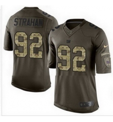 Nike New York Giants #92 Michael Strahan Green Mens Stitched NFL Limited Salute to Service Jersey