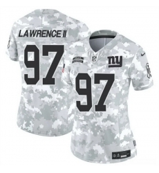 Women New York Giants 97 Dexter Lawrence II 2024 F U S E Arctic Camo Salute To Service Limited Stitched Football Jersey