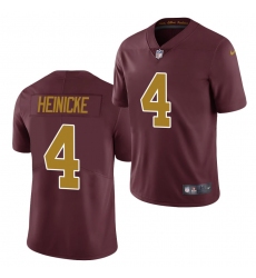 Men  Washington Football Team 4 Taylor Heinicke Burgundy 2021 Vapor Limited Alternate Jersey