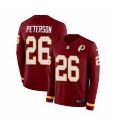 Mens Nike Washington Redskins 26 Adrian Peterson Limited Burgundy Therma Long Sleeve NFL Jersey