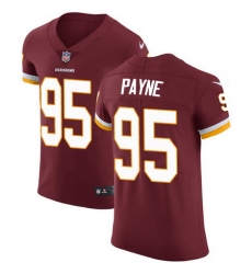 Nike Redskins #95 Da Ron Payne Burgundy Red Team Color Mens Stitched NFL Vapor Untouchable Elite Jersey