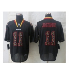 Nike Washington RedSkins 11 DeSean Jackson Black Elite Lights Out Fashion NFL Jersey