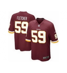 Nike Washington Redskins 59 London Fletcher Red Game NFL Jersey