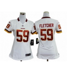 Nike Women NFL Washington Redskins #59 London Fletcher White Jerseys