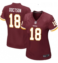 Womens Nike Washington Redskins 18 Josh Doctson Game Burgundy Red Team Color NFL Jersey